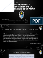 Naturaleza y Dimensiones de La Evaluación Educativa