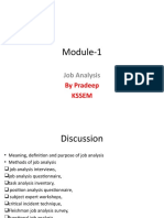 Job Analysis Module