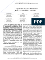 Potency of Sugarcane Bagasse Ash Partial Substitution of Cement in Concrete