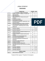 Animal Nutrition: Course No. Course Title Credits SEM