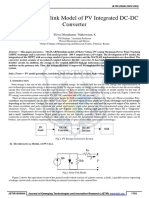 MATLAB/Simulink Model of PV Integrated DC-DC Converter: Divya Dileepkumar, Maheswaran. K