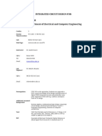 Elec 578 - Integrated Circuit Design