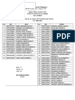 St. Paul University Philippines Basic Education Unit PAASCU LEVEL III Accredited ISO Certified Grade 10-St. Paul (1 Science Section) S.Y. 2020-2021