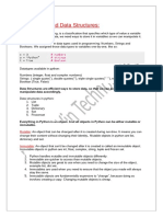 Data Types and Data Structures