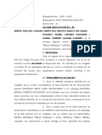 Aclarar Sentencia en Desalojo Por Ocupante Precario