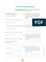 Ficha Del Libro - Suma de Números Enteros de Igual Signo PDF