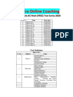 Test Syllabus: S. No. Topic Start Date