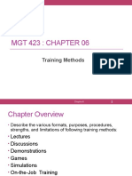 MGT 423 Chapter 06, Training Methods