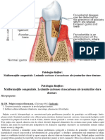 Patologia Dinților. Malformatiile Congenitale. Leziunile Carioase Si Necarioase Ale Tesuturilor Dure Dentare.