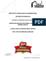 Reporte de Investigacion de Visita A Empresa Nestle