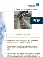 Inspect Back Fill & Right of Way