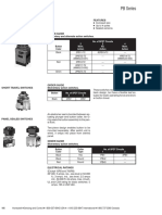 Manual Switches PB Series Pushbutton Switches: Features