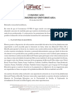 Comunicado UFHEC - Docencia 2-20 - 20200429 PDF