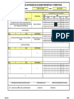 Plan de Actividades de Acciones Preventivas Y Correctivas: A C T I V I D A D