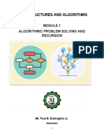 Module 1 CS104 Data Structures and Algorithms