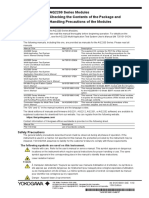 User's Manual: AQ2200 Series Modules Checking The Contents of The Package and Handling Precautions of The Modules