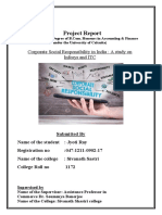 Project Report: Corporate Social Responsibility in India: A Study On Infosys and ITC