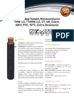 THW LS THHW LS Monoconductor Cu 600V 75°C NOM SUPER DESLIZANTE FT 2016 057 PDF