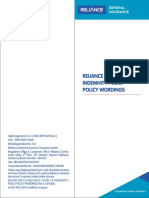 Reliance Covid 19 Indemnity Policy Wordings (21 - 05 - 20) PDF