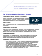 Top 40 Python Interview Questions & Answers: MUST READ Click All AI Related Cheatsheets and Tutorials in One Place