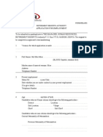 FORM/RBA/001 Retirement Benefits Authority