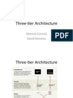 Three-Tier Architecture: Manuel Corona David Nevarez