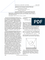 Theory and Application For The Scanning Tunneling Microscope