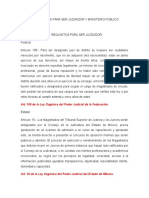 Requisitos para Ser Juxgador y Ministerio Público