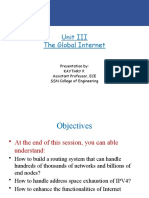 Unit III The Global Internet: Presentation By: Kaythry P. Assistant Professor, ECE SSN College of Engineering