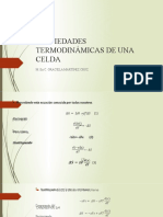 Propiedades Termodinámicas de Una Celda