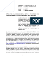 Escrito Nro. 1 TENGASE PRESENTE (SUBSANO OBSERVACIONES RESOLUCIÓN NRO 1)