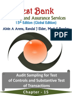 Chapter 15 Audit Sampling For Tests of Controls and Substantive Tests of Transactions