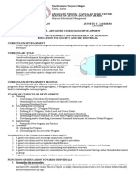 Advanced Curriculum Development - Curriculum and Managment of Learning