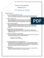 PN Junction Diode: Electronic Circuits (18NPC304) Assignment 2 Part - 1