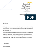 Technical Proficiency Andtraining-1 Vlsi: Minor Project-1 On PWM Generator With Variable Duty Cycle