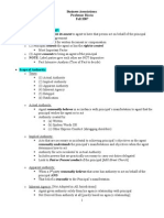 Business Associations: Professor Riccio Fall 2007 I. Agency: Creation of The Agency LAF