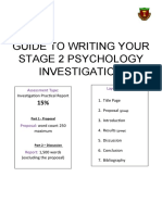 2020 Guide To Writing Your Stage 2 Psychology Investigation