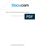 Cash and Cash Equivalents Sample Problem