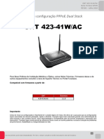 NT - ONT 423-41WAC - Configuração PPPoE Dual Stack