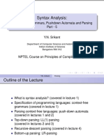 Syntax Analysis:: Context-Free Grammars, Pushdown Automata and Parsing Part - 5