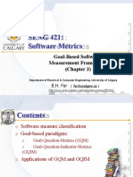 SENG 421: Software Metrics: Goal-Based Software Measurement Framework (Chapter 3)