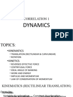 Correlation 1: Dynamics