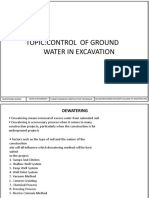 Topic:Control of Ground Water in Excavation