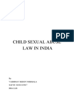 Child Sexual Abuse Law in India: by Vaishnav Reddy Nimmala SAP ID: 81021319017 Bba LLB