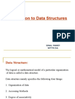 Introduction To Data Structures: Sonal Pandey Nitttr CHD