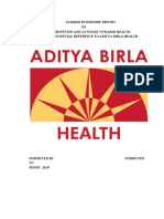 Viden Io Sip Report of Aditya Birla Health Insurance Summer Internship Report