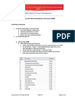 Laboratory 3B: Set Up The Work Breakdown Structure (WBS) : MN601 Network Project Management