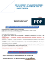 Manejo de Residuos Sólidos en Establecimientos de Salud Servicios Médicos de Apoyo y Centros de Investigacion