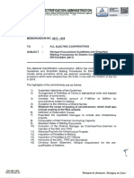 NEA Memo To ECs No. 2017-019 - Revised Procurement Guidelines and Simplified Bidding Procedures For Electric Cooperatives IRR-RA 10531 (2017) PDF