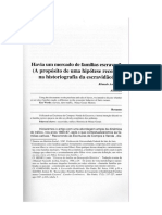 Havia Um Mercado de Famílias Escravas (A Propósito de Uma Hipótese Recente Na Historiografia Da Escravidão) PDF